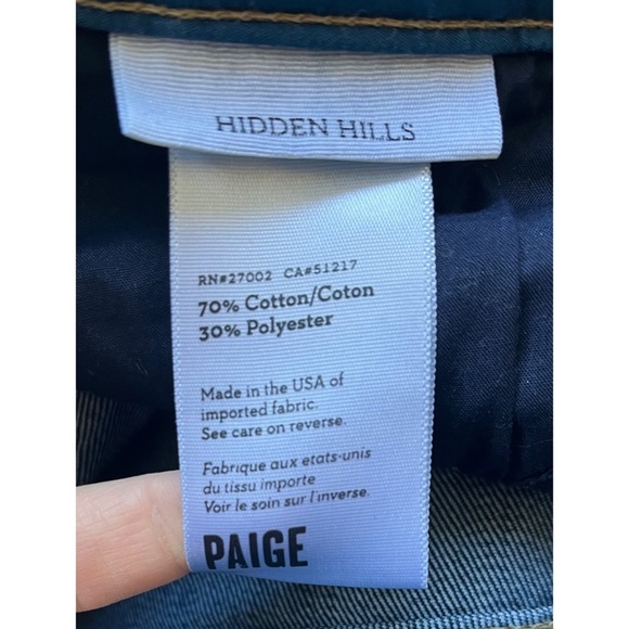 PAIGE Hidden Hills Boot High Rise Double Button Jeans in Super McKinley, Size 27 - Picture 12 of 16